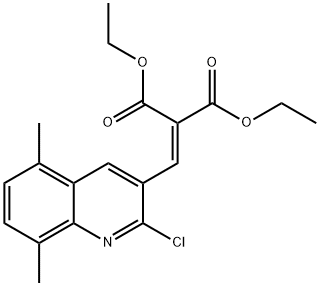 2-CHLORO-5,8-DIMETHYL-3-(2,2-DIETHOXYCARBONYL)VINYLQUINOLINE Structure