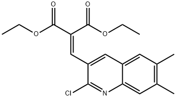 2-CHLORO-6,7-DIMETHYL-3-(2,2-DIETHOXYCARBONYL)VINYLQUINOLINE Structure