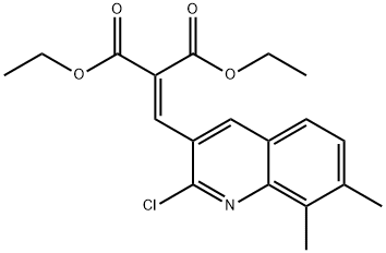 2-CHLORO-7,8-DIMETHYL-3-(2,2-DIETHOXYCARBONYL)VINYLQUINOLINE Structure