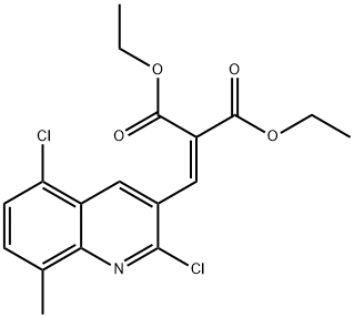 2,5-DICHLORO-8-METHYL-3-(2,2-DIETHOXYCARBONYL)VINYLQUINOLINE Structure