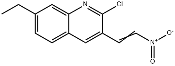 E-2-CHLORO-7-ETHYL-3-(2-NITRO)VINYLQUINOLINE 结构式