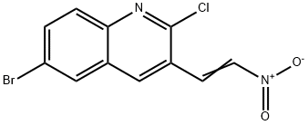E-6-BROMO-2-CHLORO-3-(2-NITRO)VINYLQUINOLINE 结构式