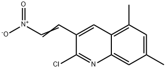 E-2-CHLORO-5,7-DIMETHYL-3-(2-NITRO)VINYLQUINOLINE Struktur