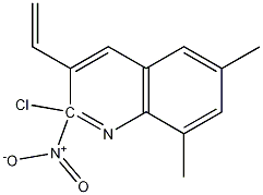 E-2-CHLORO-6,8-DIMETHYL-3-(2-NITRO)VINYLQUINOLINE Struktur