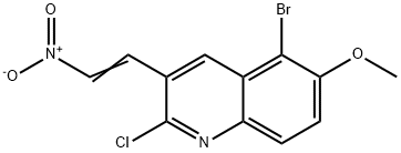 E-5-BROMO-2-CHLORO-6-METHOXY-3-(2-NITRO)VINYLQUINOLINE Structure