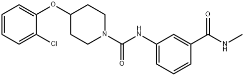 4-(2-Chlorophenoxy)-N-[3-[(methylamino)carbonyl]phenyl]-1-Piperidinecarboxamide Structure
