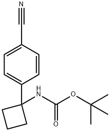 1-(4-氰基苯基)环丁基氨基甲酸叔丁酯,1032349-97-5,结构式