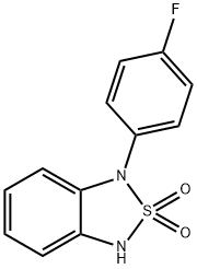 1-(4-Fluorophenyl)-1,3-dihydro-2,1,3-benzothiadiazole 2,2-dioxide 化学構造式