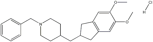 4-[(2,3-Dihydro-5,6-dimethoxy-1H-inden-2-yl)methyl]-1-(phenylmethyl)piperidine Hydrochloride Structure