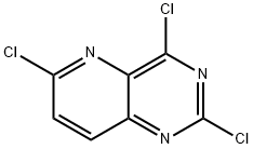 2,4,6-トリクロロピリド[3,2-D]ピリミジン 化学構造式