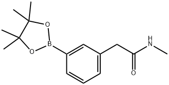 3-(N-甲基氨基羰基)甲基苯硼酸频那醇酯 结构式