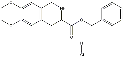 1,2,3,4-Tetrahydro-6,7-dimethoxy-3-isoquinolinecarboxylic acid phenylmethyl ester hydrochloride Struktur