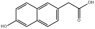6-羟基-2-萘乙酸 结构式