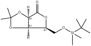 5-O-[(tert-Butyl)dimethylsilyl]-2,3-O-(1-methylethylidene)-L-lyxonic acid gamma-lactone Structure