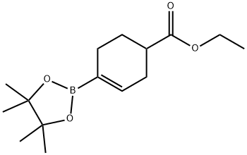4-(4,4,5,5-TETRAMETHYL-[1,3,2]DIOXABOROLAN-2-YL)CYCLOHEX-3-ENE-1-CARBOXYLIC ACID ETHYL ESTER Struktur