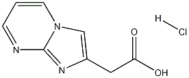 咪唑并[1,2-A]嘧啶-2-乙酸盐酸盐, 1049730-74-6, 结构式