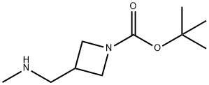 3-[(甲基氨基)甲基]氮杂环丁烷-1-羧酸叔丁酯,1049730-81-5,结构式