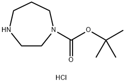 [1,4]Diazepane-1-carboxylic acid tert-butyl ester hydrochloride Struktur