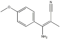 (E)-3-amino-3-(4-methoxyphenyl)-2-methylacrylonitrile Structure