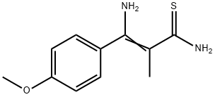 (E)-3-amino-3-(4-methoxyphenyl)-2-methylprop-2-enethioamide Struktur