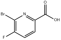 6-溴-5-氟-2-吡啶甲酸, 1052714-46-1, 结构式