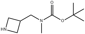 3-[BOC(甲基)氨基甲基]氮杂环丁烷, 1053655-53-0, 结构式