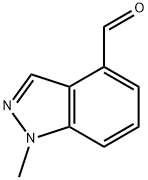 1-メチル-1H-インダゾール-4-カルボキシアルデヒド 化学構造式