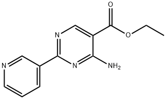 4-氨基-2-(3-吡啶基)-5-嘧啶羧酸乙酯 结构式