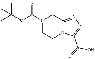 7-(tert-butoxycarbonyl)-5,6,7,8-tetrahydro-[1,2,4]triazolo[4,3-a]pyrazine-3-carboxylic acid Structure