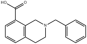 2-benzyl-1,2,3,4-tetrahydroisoquinoline-8-carboxylic acid Struktur