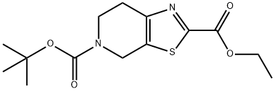 5-BOC-4,5,6,7-四氢-1,3-噻唑并[5,4-C]吡啶-2-甲酸乙酯 结构式