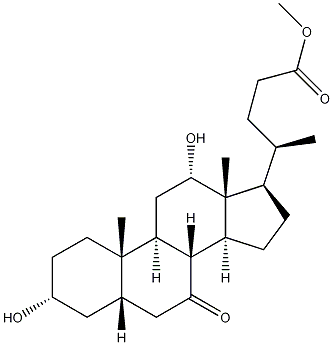 (3alpha,5beta,12alpha)-3,12-Dihydroxy-7-oxocholan-24-oic acid methyl ester Structure