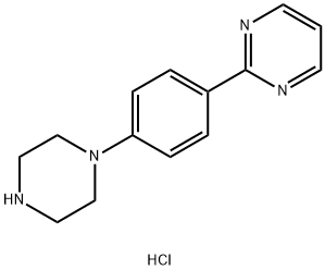 2-(4-(哌嗪-1-基)苯基)嘧啶盐酸盐, 1056624-11-3, 结构式