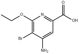 4-氨基-5-溴-6-乙氧基皮考啉酸 结构式