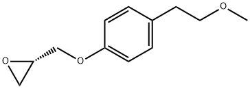 (S)-3-[4-(2-メトキシエチル)フェノキシ]-1,2-エポキシプロパン 化学構造式