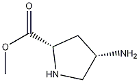 (2S,4S)-甲基-4-氨基吡咯烷-2-甲酯 结构式