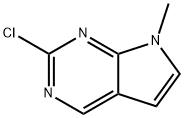 2-クロロ-7-メチル-7H-ピロロ[2,3-D]ピリミジン 化学構造式