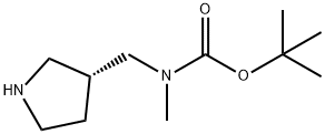N-甲基-N-[(3R)-3-吡咯烷基甲基]氨基甲酸叔丁酯,1064051-97-3,结构式
