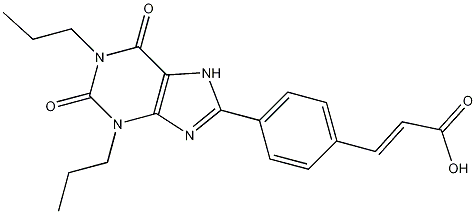 2-Propenoic acid, 3-(4-(2,3,6,7-tetrahydro-2,6-dioxo-1,3-dipropyl-1H-purin-8-yl)phenyl)-, (E)- Structure