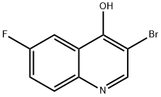 3-Bromo-6-fluoro-4-hydroxyquinoline, 1065087-77-5, 结构式