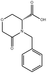 (R)-4-Benzyl-5-oxo-3-morpholinecarboxylic Acid Structure
