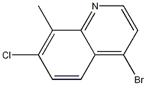 4-ブロモ-7-クロロ-8-メチルキノリン 化学構造式