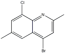 4-BROMO-8-CHLORO-2,6-DIMETHYLQUINOLINE Structure