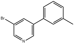 3-Bromo-5-(3-methylphenyl)pyridine Struktur