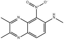 N,2,3-三甲基-5-硝基-6-喹喔啉胺 结构式