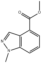 1-メチル-1H-インダゾール-4-カルボン酸メチル 化学構造式
