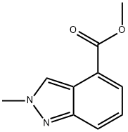 2-甲基-2H-吲唑-4-甲酸甲酯 结构式