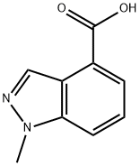 1-メチル-1H-インダゾール-4-カルボン酸 化学構造式