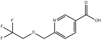 6-[(2,2,2-三氟乙氧基)甲基]烟酸, 1072855-75-4, 结构式