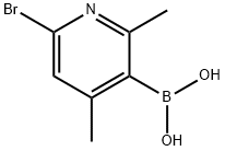 6-溴-2,4-二甲基吡啶-3-硼酸 结构式